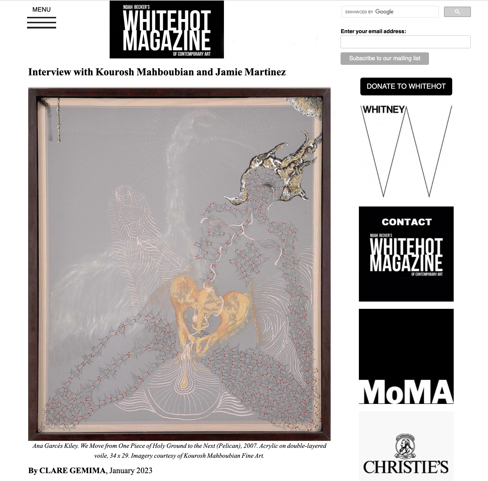 Whitehot Magazine, January 2023