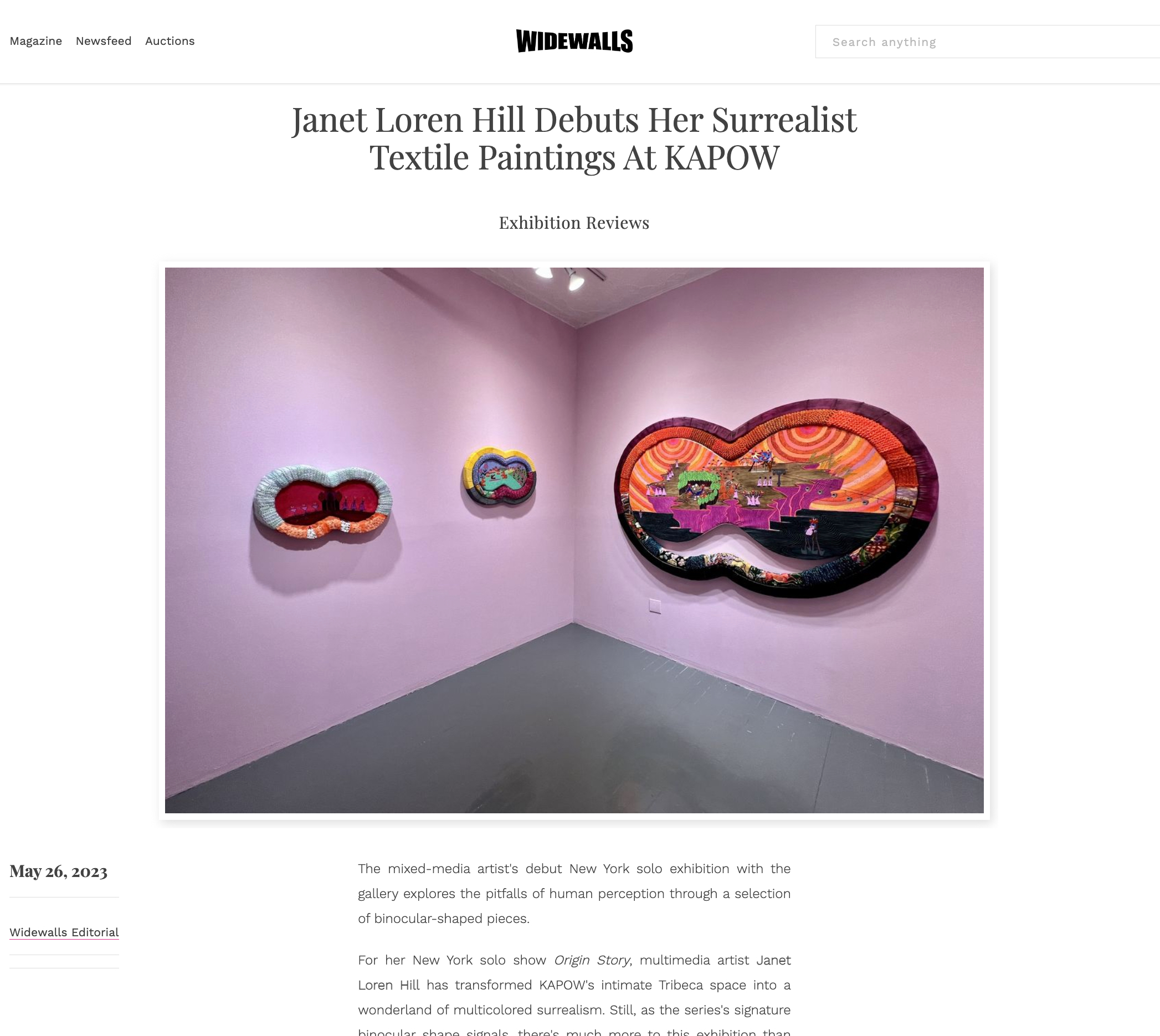 Widewalls Magazine, May 26, 2023